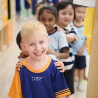 Tenby Schools students smiling