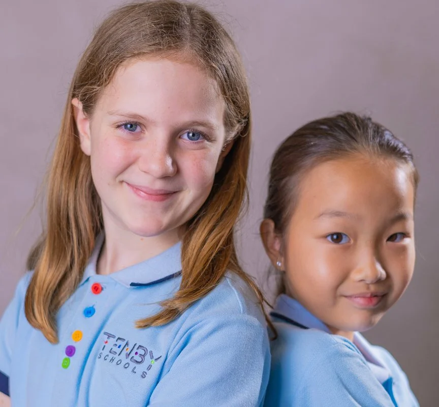 Lizzie and May, Tenby students