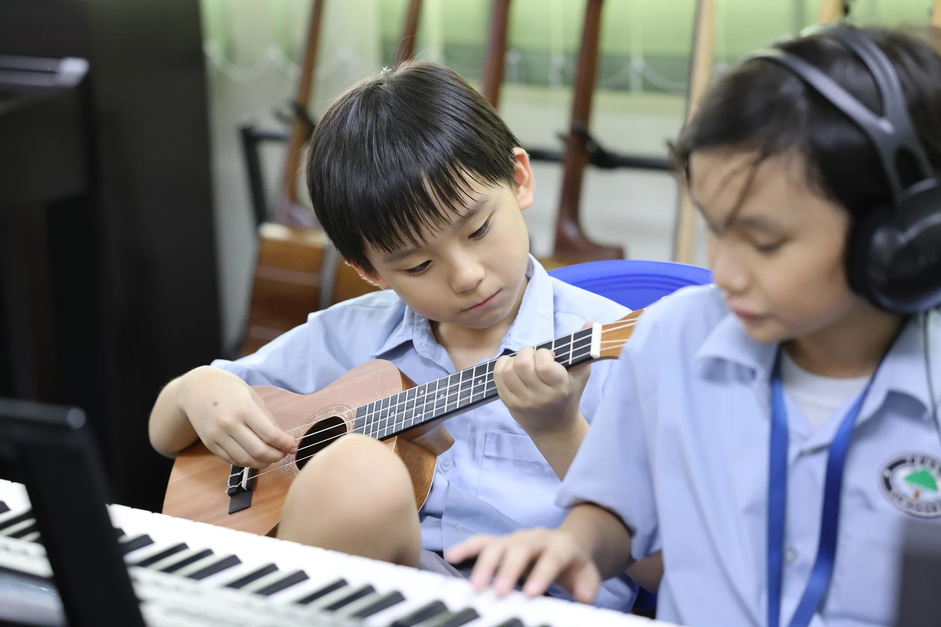 Music Studios - Dedicated spaces equipped with instruments and resources for students to explore, practice and develop their musical skills.